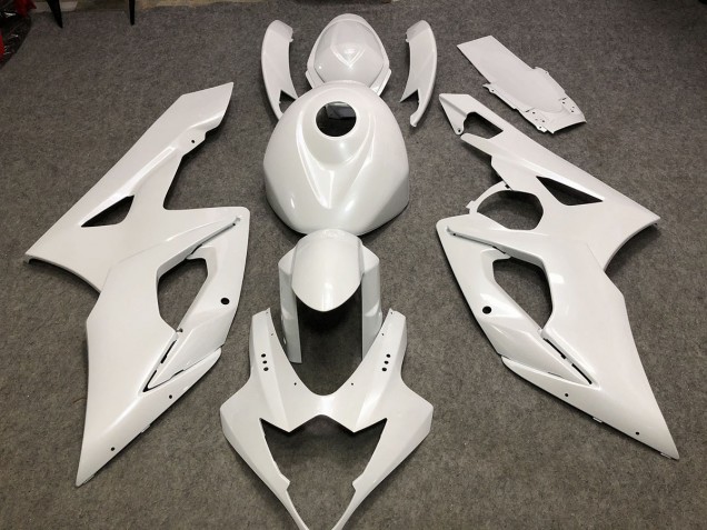 Blanco Brillo Liso 2005-2006 Suzuki GSXR 1000 Carenados Moto Blanco Brillo Liso 2005-2006 Suzuki GSXR 1000 Carenados Moto