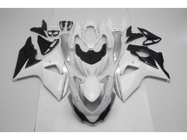 Blanco Brillo & Plata 2009-2016 Suzuki GSXR 1000 Carenados Moto Blanco Brillo & Plata 2009-2016 Suzuki GSXR 1000 Carenados Moto
