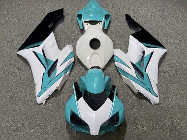 Blanco Cian & Negro Brillante 2004-2005 Honda CBR1000RR Carenados Moto