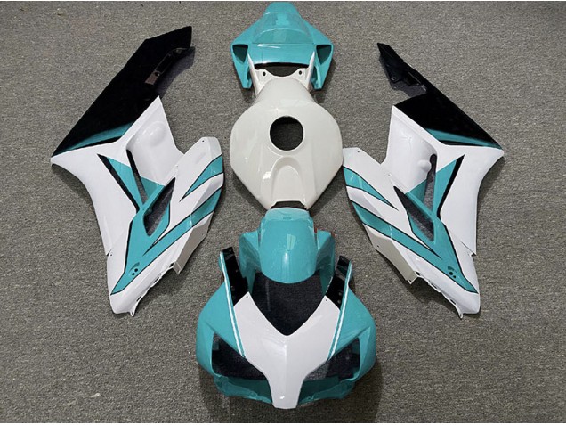 Blanco Cian & Negro Brillante 2004-2005 Honda CBR1000RR Carenados Moto Blanco Cian & Negro Brillante 2004-2005 Honda CBR1000RR Carenados Moto