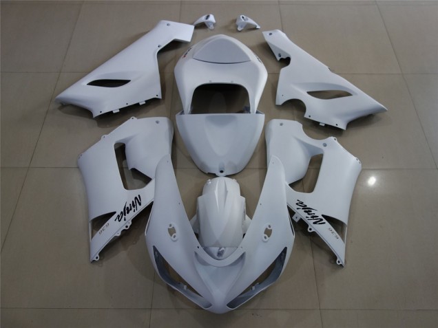 Blanco Mate 2005-2006 Kawasaki ZX6R Carenados Moto Blanco Mate 2005-2006 Kawasaki ZX6R Carenados Moto