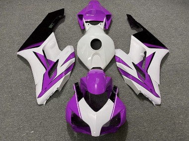 Blanco Morado & Negro Brillante 2004-2005 Honda CBR1000RR Carenados Moto