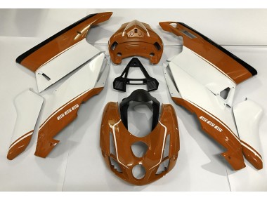 Blanco Naranja & Negro 2003-2004 Ducati 749 999 Carenados Moto
