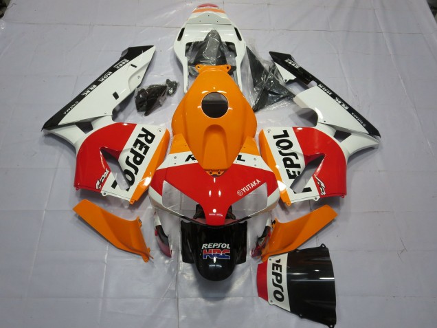 Blanco Naranja Repsol 2003-2004 Honda CBR600RR Carenados Moto Blanco Naranja Repsol 2003-2004 Honda CBR600RR Carenados Moto