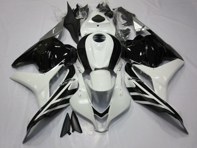 Blanco & Negro Brillante 2009-2012 Honda CBR600RR Carenados Moto Blanco & Negro Brillante 2009-2012 Honda CBR600RR Carenados Moto
