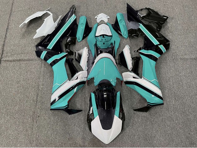 Blanco & Negro Cian Brillante 2017-2023 Honda CBR1000RR Carenados Moto Blanco & Negro Cian Brillante 2017-2023 Honda CBR1000RR Carenados Moto
