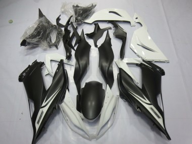 Blanco Negro Mate 2013-2018 Kawasaki ZX6R Carenados Moto