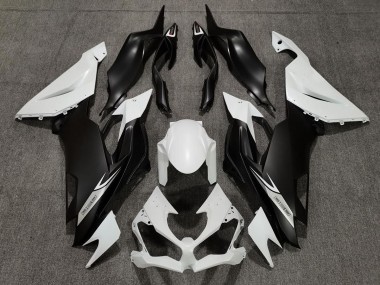 Blanco Perla Mate & Negro 2019-2023 Kawasaki ZX6R Carenados Moto