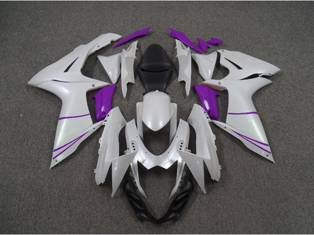 Blanco Perla & Morado 2011-2024 Suzuki GSXR 600-750 Carenados Moto Blanco Perla & Morado 2011-2024 Suzuki GSXR 600-750 Carenados Moto