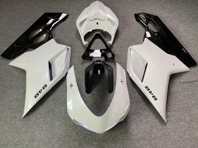 Blanco Perla & Negro 2007-2014 Ducati 848 1098 1198 Carenados Moto Blanco Perla & Negro 2007-2014 Ducati 848 1098 1198 Carenados Moto
