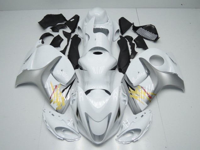 Blanco & Plata 2008-2020 Suzuki GSXR 1300 Carenados Moto Blanco & Plata 2008-2020 Suzuki GSXR 1300 Carenados Moto