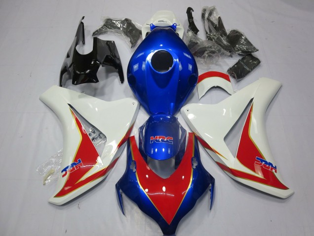 Blanco Rojo & Azul Profundo 2008-2011 Honda CBR1000RR Carenados Moto Blanco Rojo & Azul Profundo 2008-2011 Honda CBR1000RR Carenados Moto