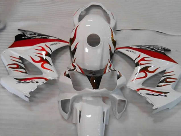 Blanco Rojo Llama 2002-2012 Honda VFR800 Carenados Moto Blanco Rojo Llama 2002-2012 Honda VFR800 Carenados Moto