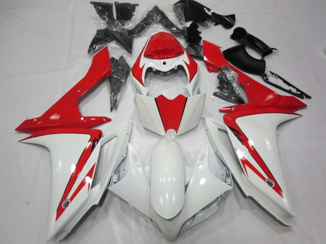 Blanco Rojo Personalizado 2007-2008 Yamaha R1 Carenados Moto Blanco Rojo Personalizado 2007-2008 Yamaha R1 Carenados Moto