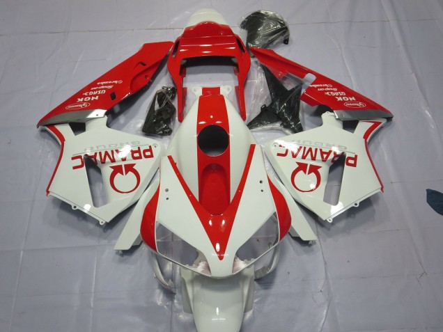 Blanco & Rojo Pramac 2003-2004 Honda CBR600RR Carenados Moto Blanco & Rojo Pramac 2003-2004 Honda CBR600RR Carenados Moto