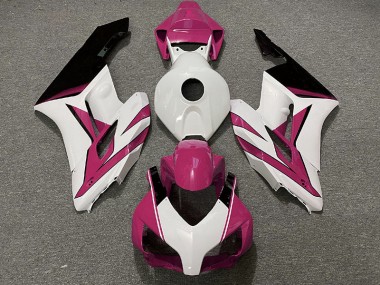 Blanco Rosa & Negro Brillante 2004-2005 Honda CBR1000RR Carenados Moto
