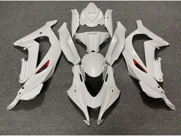 Borde Rojo Blanco Perla 2016-2019 Kawasaki ZX10R Carenados Moto