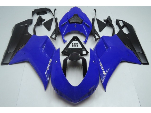 Brillante Azul & Negro 2007-2014 Ducati 848 1098 1198 Carenados Moto Brillante Azul & Negro 2007-2014 Ducati 848 1098 1198 Carenados Moto