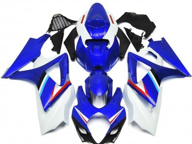 Brillo Azul & Blanco 2007-2008 Suzuki GSXR 1000 Carenados Moto