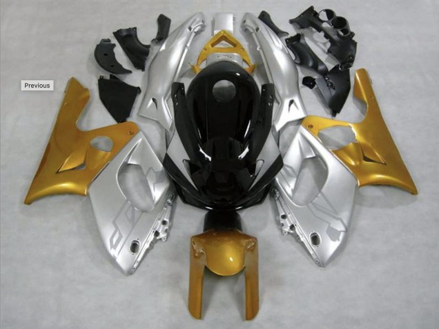 Brillo Dorado & Plateado 1998-2007 Yamaha YZF600 Carenados Moto