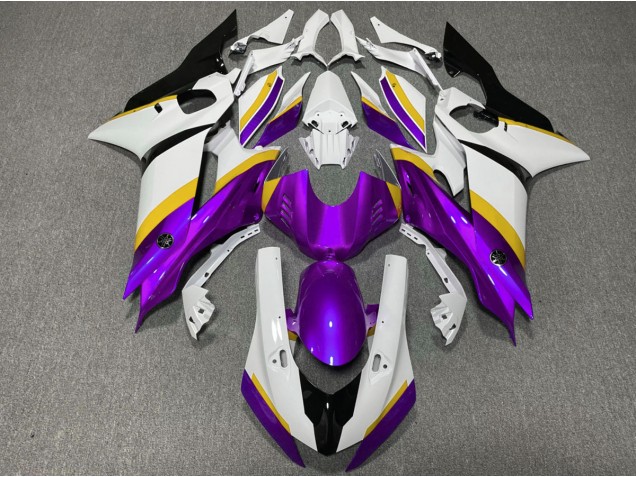 Brillo Morado & Amarillo 2017-2021 Yamaha R6 Carenados Moto Brillo Morado & Amarillo 2017-2021 Yamaha R6 Carenados Moto