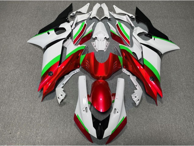 Brillo Rojo & Verde 2017-2021 Yamaha R6 Carenados Moto Brillo Rojo & Verde 2017-2021 Yamaha R6 Carenados Moto