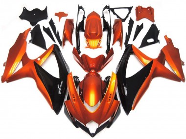 Bronce Naranja & Negro 2008-2010 Suzuki GSXR 600-750 Carenados Moto