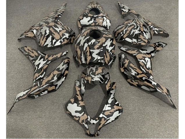 Bronceado & Plateado Camuflaje 2009-2012 Honda CBR600RR Carenados Moto Bronceado & Plateado Camuflaje 2009-2012 Honda CBR600RR Carenados Moto