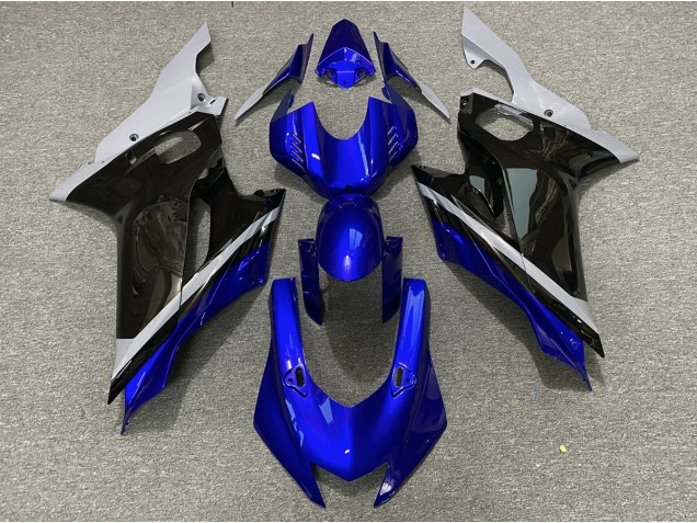 Cemento Negro & Azul 2017-2021 Yamaha R6 Carenados Moto
