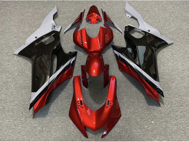 Cemento Negro & Rojo 2017-2021 Yamaha R6 Carenados Moto