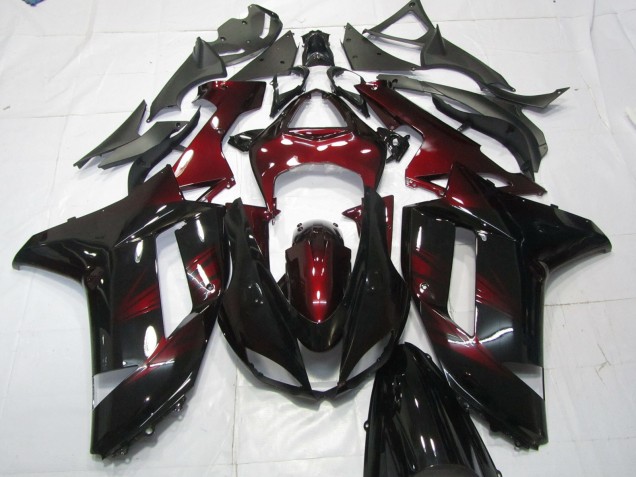 Color Rojo Oscuro 2007-2008 Kawasaki ZX6R Carenados Moto Color Rojo Oscuro 2007-2008 Kawasaki ZX6R Carenados Moto