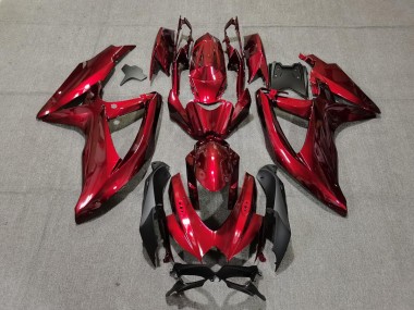Color Rojo Oscuro 2008-2010 Suzuki GSXR 600-750 Carenados Moto