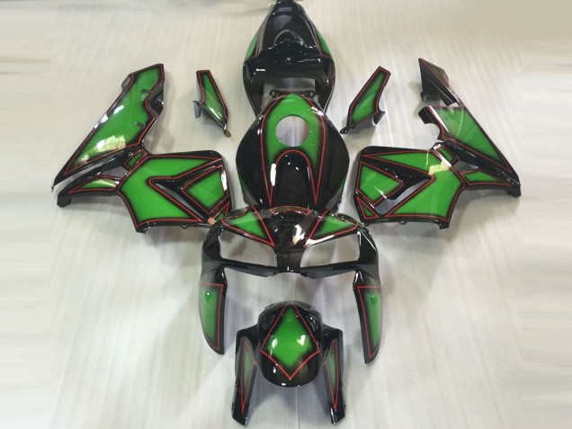 Contorno Verde & Rojo 2005-2006 Honda CBR600RR Carenados Moto Contorno Verde & Rojo 2005-2006 Honda CBR600RR Carenados Moto