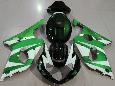 De Color Verde Oscuro 2000-2002 Suzuki GSXR 1000 Carenados Moto