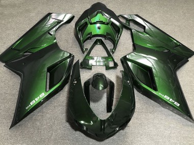De Color Verde Oscuro 2007-2014 Ducati 848 1098 1198 Carenados Moto