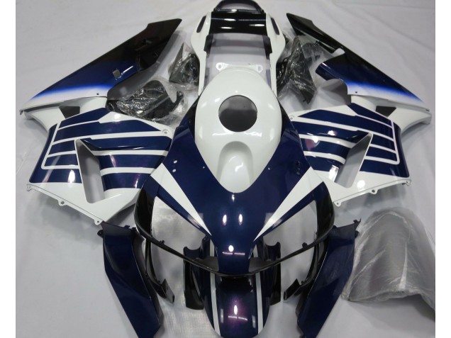 Desvanecimiento Blanco Brillante & Azul 2003-2004 Honda CBR600RR Carenados Moto Desvanecimiento Blanco Brillante & Azul 2003-2004 Honda CBR600RR Carenados Moto