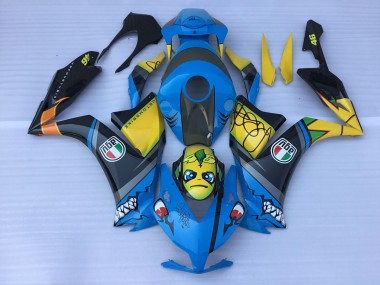 Dientes De Tiburón Azul 2012-2016 Honda CBR1000RR Carenados Moto