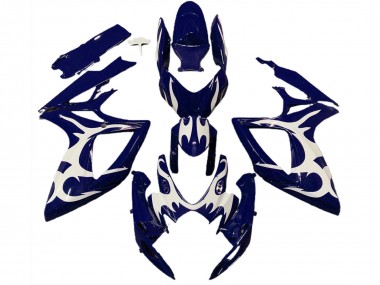 Diseño Azul Oscuro & Blanco 2006-2007 Suzuki GSXR 600-750 Carenados Moto