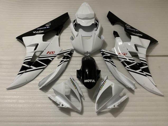 Diseño Blanco Negro 2006-2007 Yamaha R6 Carenados Moto Diseño Blanco Negro 2006-2007 Yamaha R6 Carenados Moto