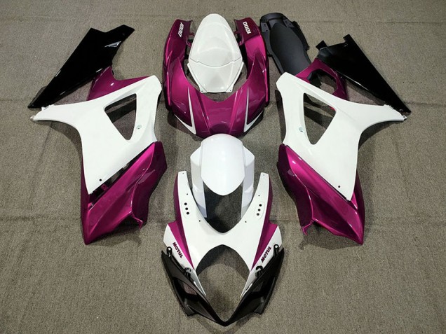 Diseño Personalizado Rosa 2007-2008 Suzuki GSXR 1000 Carenados Moto Diseño Personalizado Rosa 2007-2008 Suzuki GSXR 1000 Carenados Moto