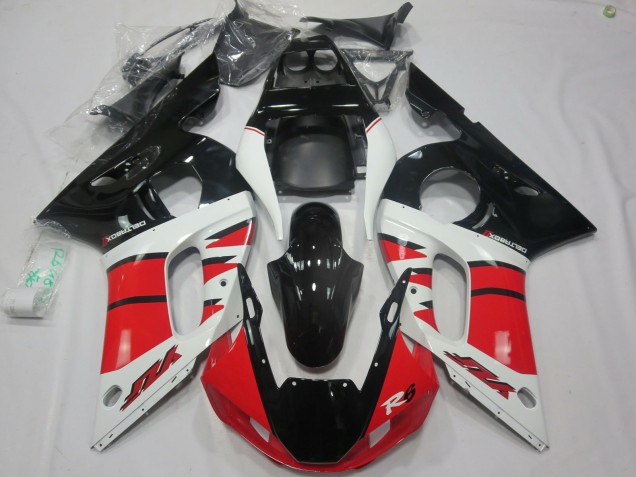 Diseño Rojo Blanco 1998-2002 Yamaha R6 Carenados Moto Diseño Rojo Blanco 1998-2002 Yamaha R6 Carenados Moto