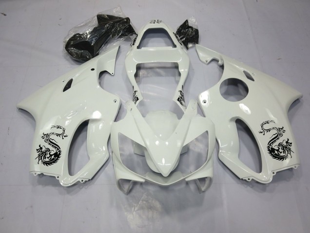 Dragón Blanco 2001-2003 Honda CBR600 F4i Carenados Moto Dragón Blanco 2001-2003 Honda CBR600 F4i Carenados Moto