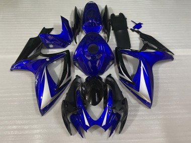 Especial Azul Blanco & Negro 2006-2007 Suzuki GSXR 600-750 Carenados Moto
