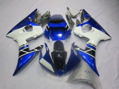 Estilo Azul Blanco OEM 2003-2004 Yamaha R6 Carenados Moto