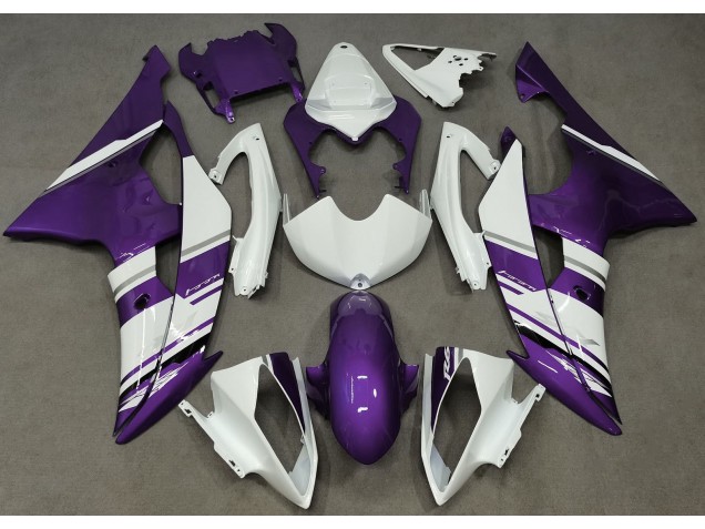 Estilo Blanco Brillante & Morado OEM 2008-2016 Yamaha R6 Carenados Moto Estilo Blanco Brillante & Morado OEM 2008-2016 Yamaha R6 Carenados Moto