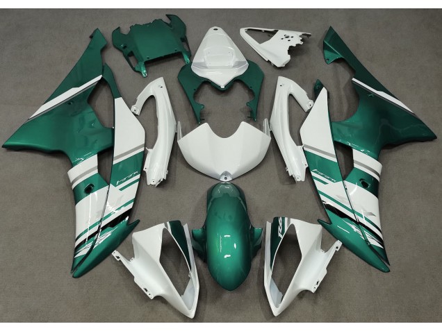 Estilo Blanco Brillante & Verde Espuma De Mar OEM 2008-2016 Yamaha R6 Carenados Moto Estilo Blanco Brillante & Verde Espuma De Mar OEM 2008-2016 Yamaha R6 Carenados Moto