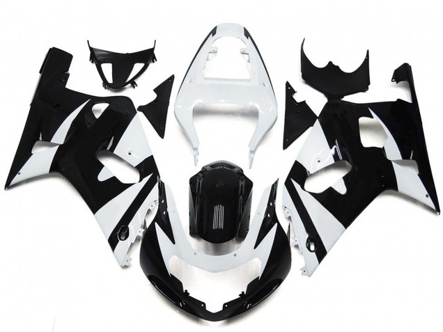 Estilo Blanco & Negro OEM 2001-2003 Suzuki GSXR 600-750 Carenados Moto Estilo Blanco & Negro OEM 2001-2003 Suzuki GSXR 600-750 Carenados Moto