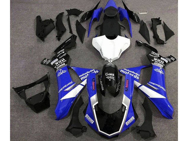 Estilo De Logotipo Azul Brillante 2015-2019 Yamaha R1 Carenados Moto Estilo De Logotipo Azul Brillante 2015-2019 Yamaha R1 Carenados Moto