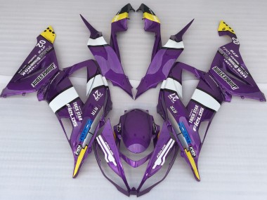 Estilo De Logotipo Morado 2013-2018 Kawasaki ZX6R Carenados Moto