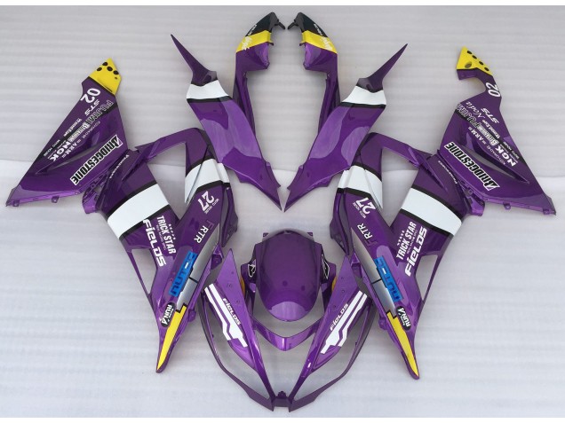 Estilo De Logotipo Morado 2013-2018 Kawasaki ZX6R Carenados Moto Estilo De Logotipo Morado 2013-2018 Kawasaki ZX6R Carenados Moto